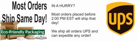 Same Day Shipping on Most Orders